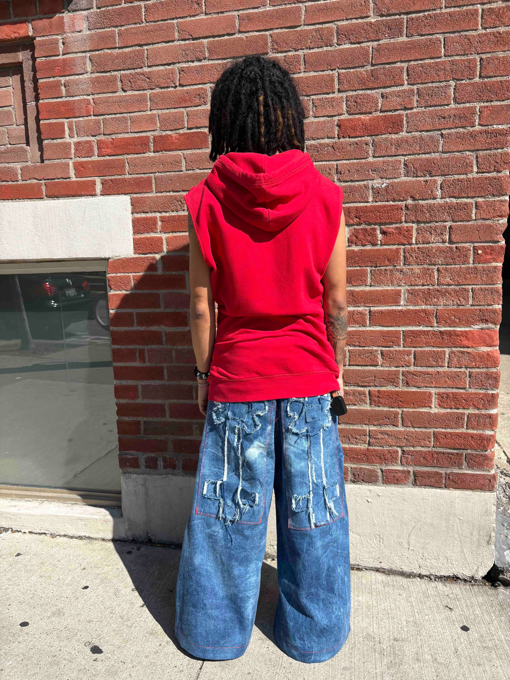 Vintage Blue & Red "WIDE BAGG" Jeans