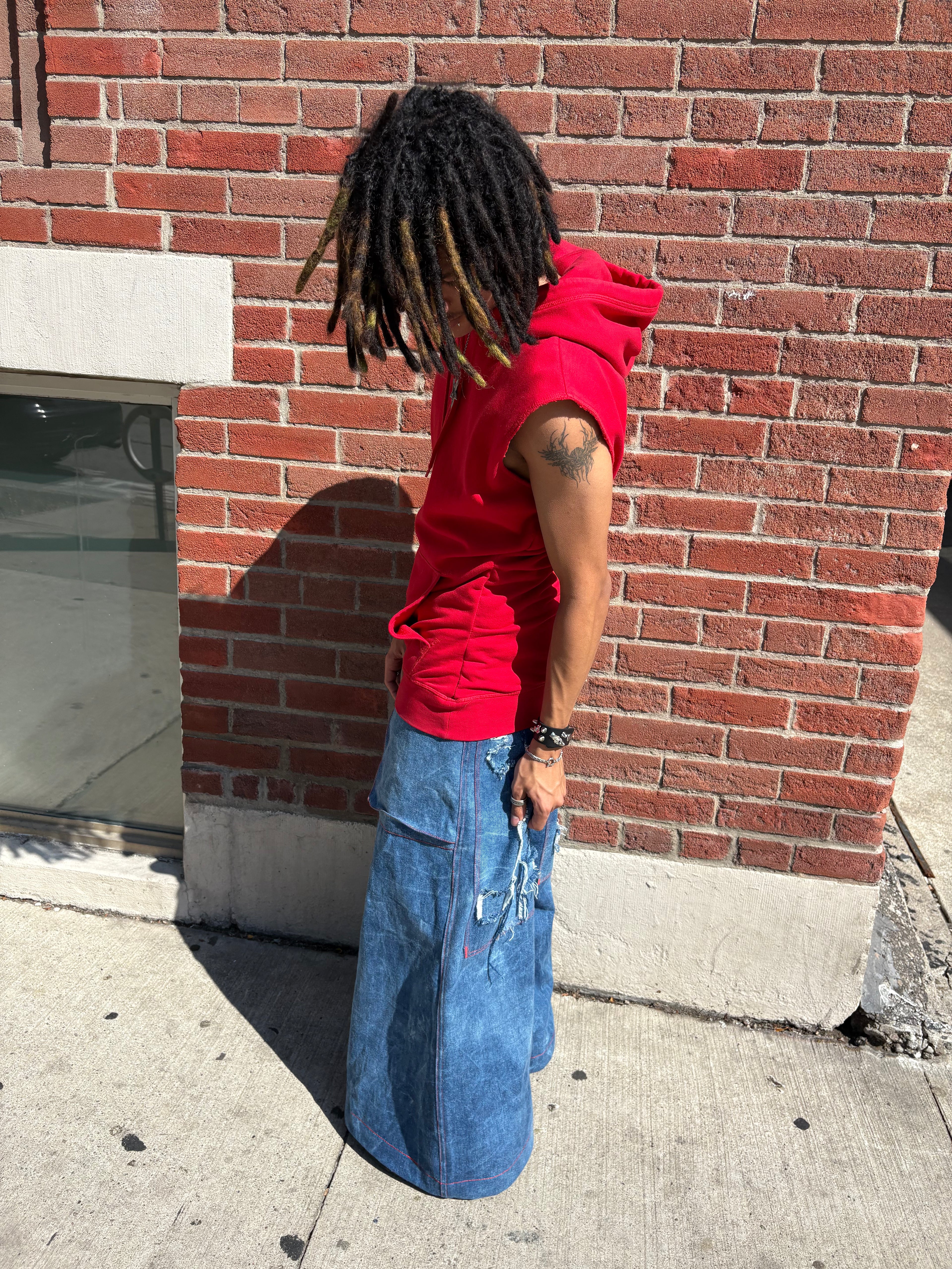 Vintage Blue & Red "WIDE BAGG" Jeans