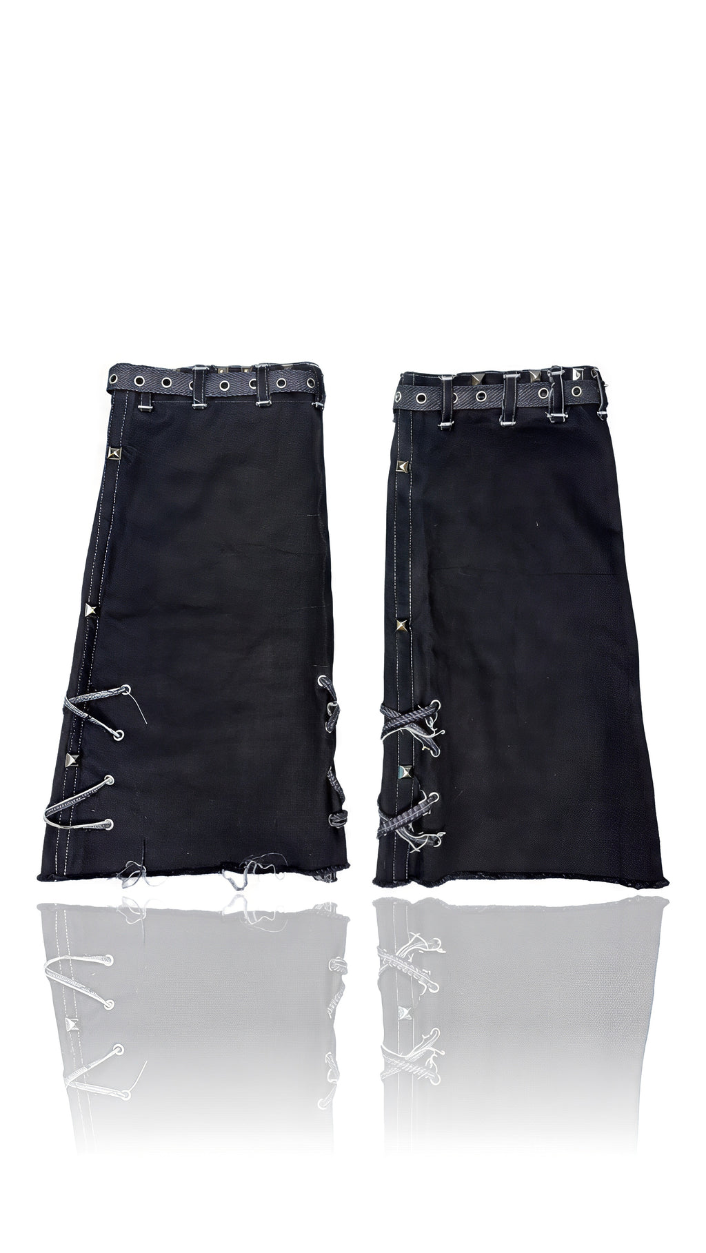 Black & White "GRUNGE" Denim Leg Warmers (Sample pair)