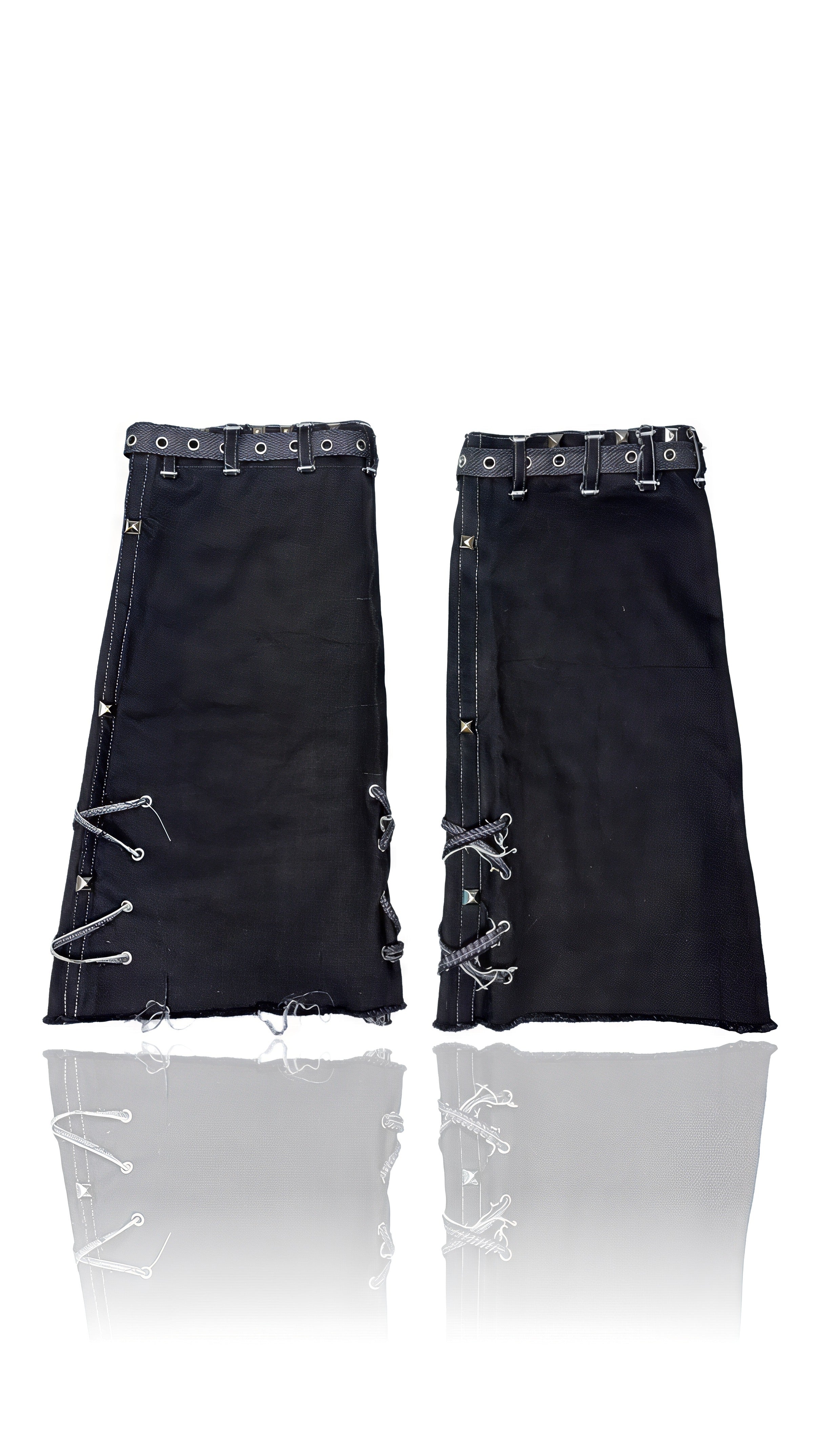 Black & White "GRUNGE" Denim Leg Warmers (Sample pair)
