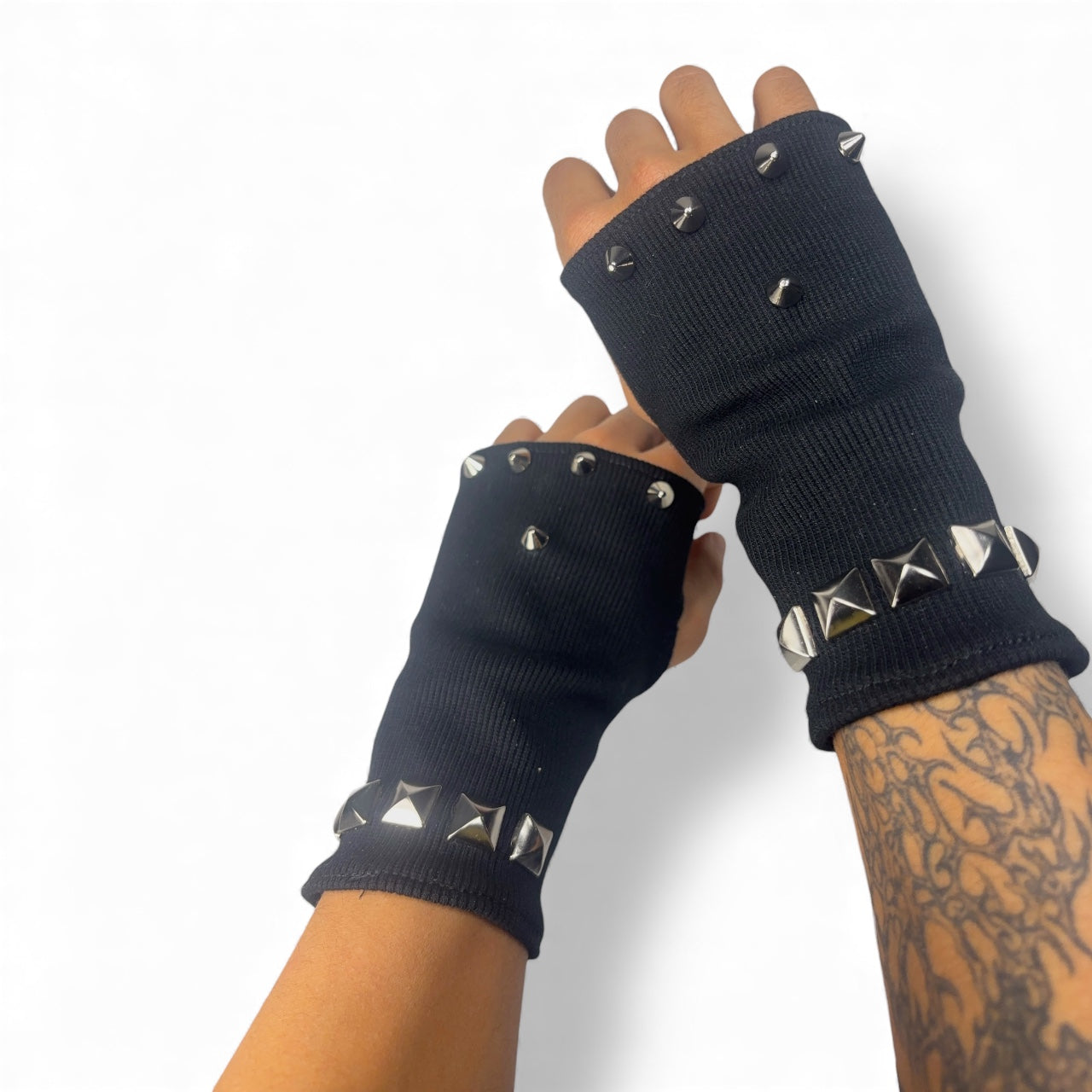 Ribbed Fingerless Gloves