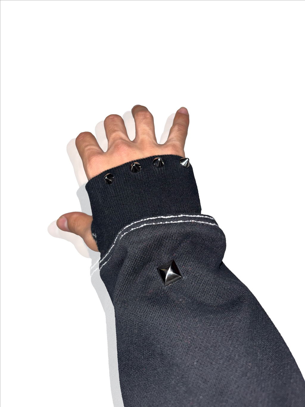 Black and White “CYBER NSC” Bagg Hoodie ( glow in the dark)