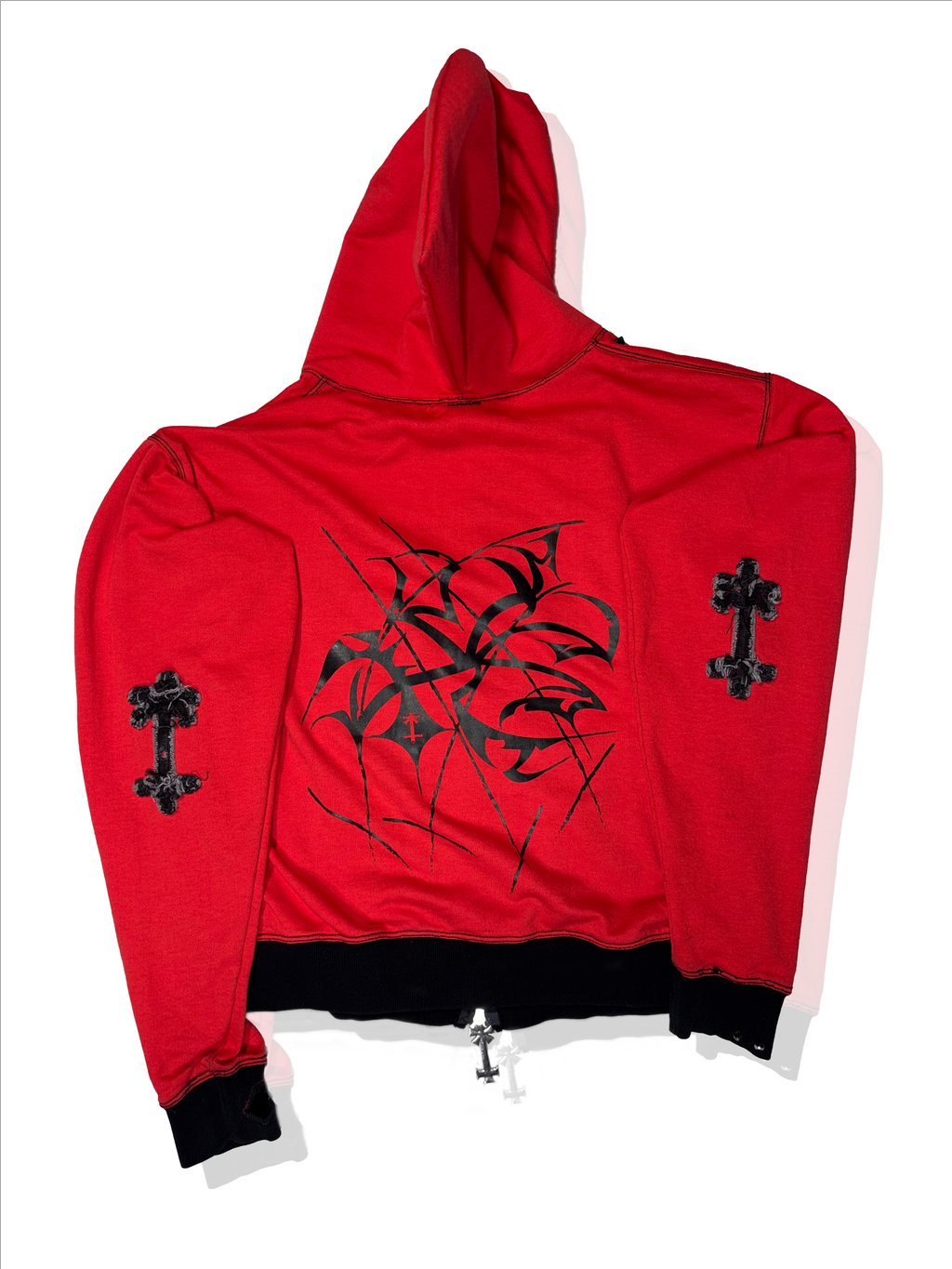 Red and Black “CYBER NSC” Bagg Hoodie