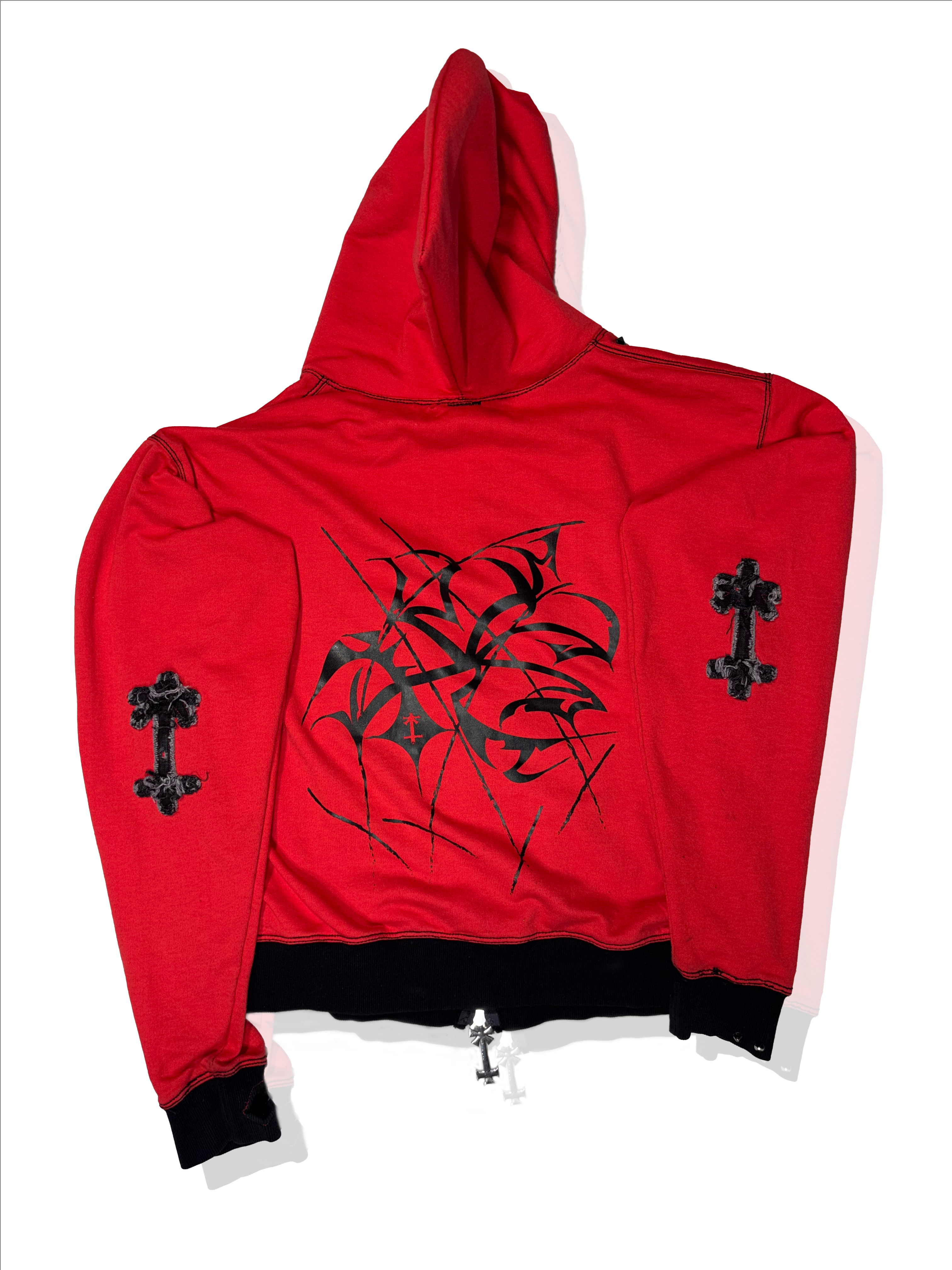 Red and Black “CYBER NSC” Bagg Hoodie