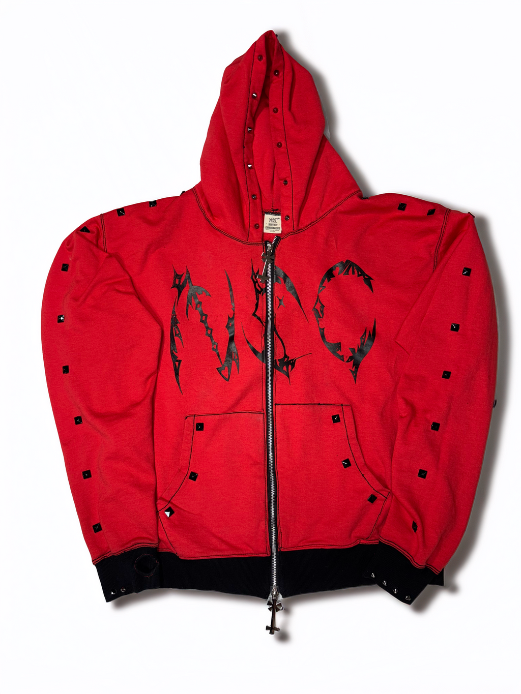 Red and Black “CYBER NSC” Bagg Hoodie