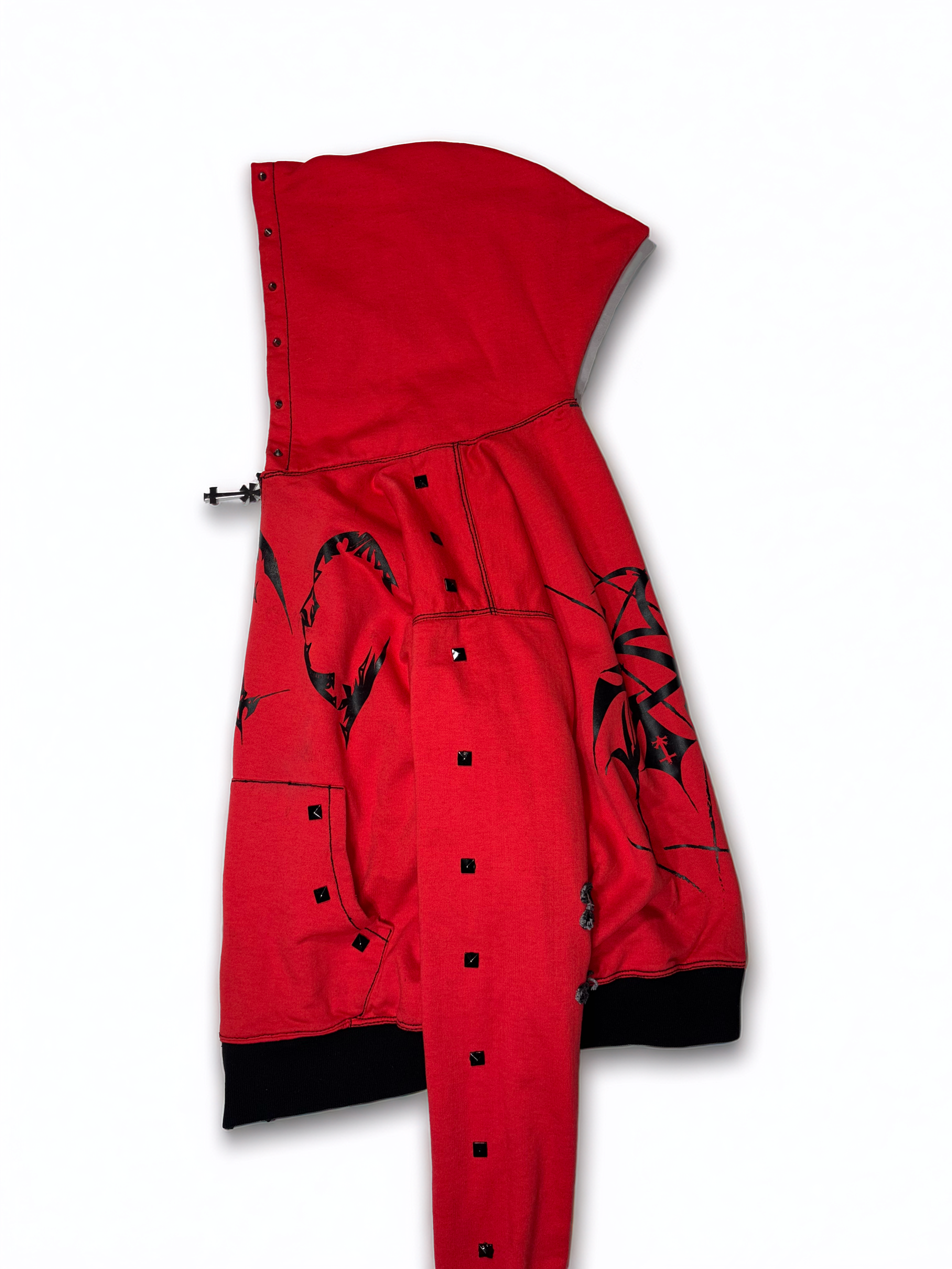 Red and Black “CYBER NSC” Bagg Hoodie